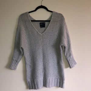Gray knit sweater
